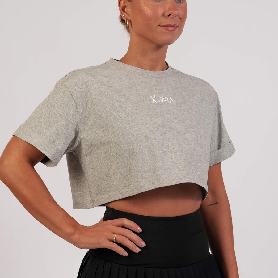 CALIA Women's LustraLux Cross Back Crop Top, Tap Shoe
